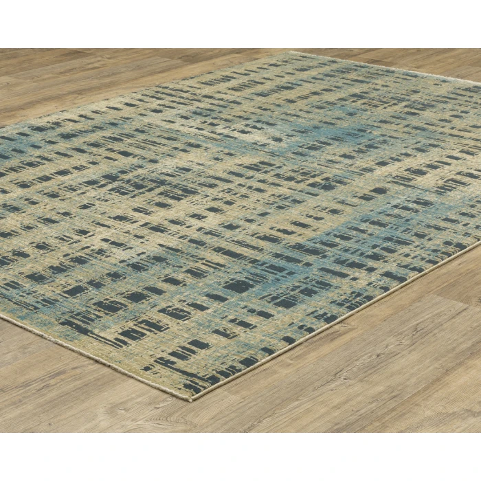 Oriental Weavers REED re07b Beige/Blue Rug 3' 3X5'