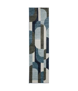 Oriental Weavers Strada Str03 Blue/ Grey Area Rug 2 ft. 3 in. X 8 ft. Runner
