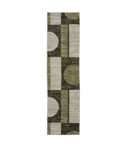 Oriental Weavers Strada Str05 Green/ Beige Area Rug 2 ft. 3 in. X 8 ft. Runner