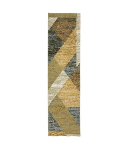 Oriental Weavers Strada Str09 Gold/ Blue Area Rug 2 ft. 3 in. X 8 ft. Runner