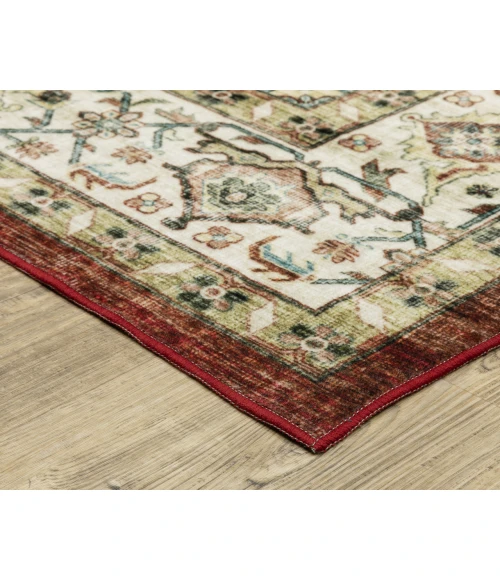 Oriental Weavers SUMTER sum01 Red/Ivory Rug 2'X3'