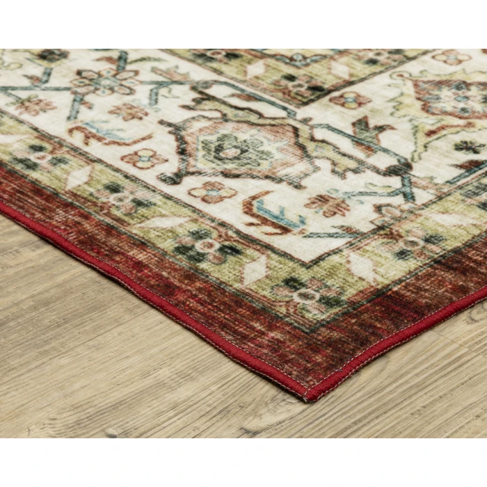 Oriental Weavers SUMTER sum01 Red/Ivory Rug 2'X3'