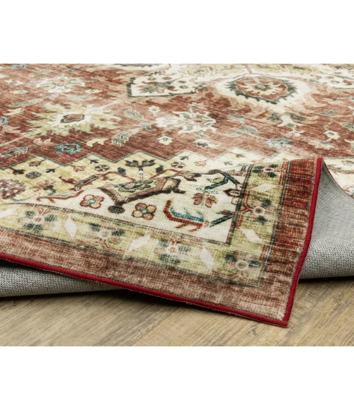 Oriental Weavers SUMTER sum01 Red/Ivory Rug 2'X3'
