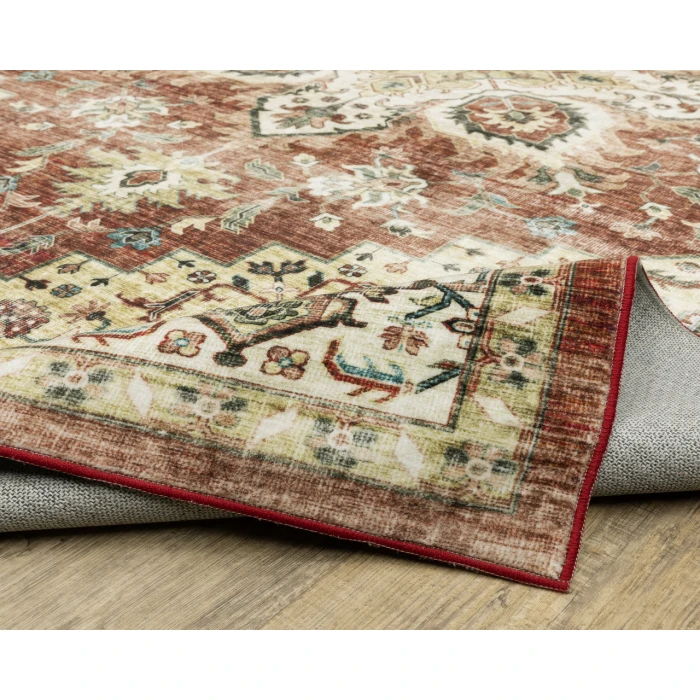 Oriental Weavers SUMTER sum01 Red/Ivory Rug 2'X3'