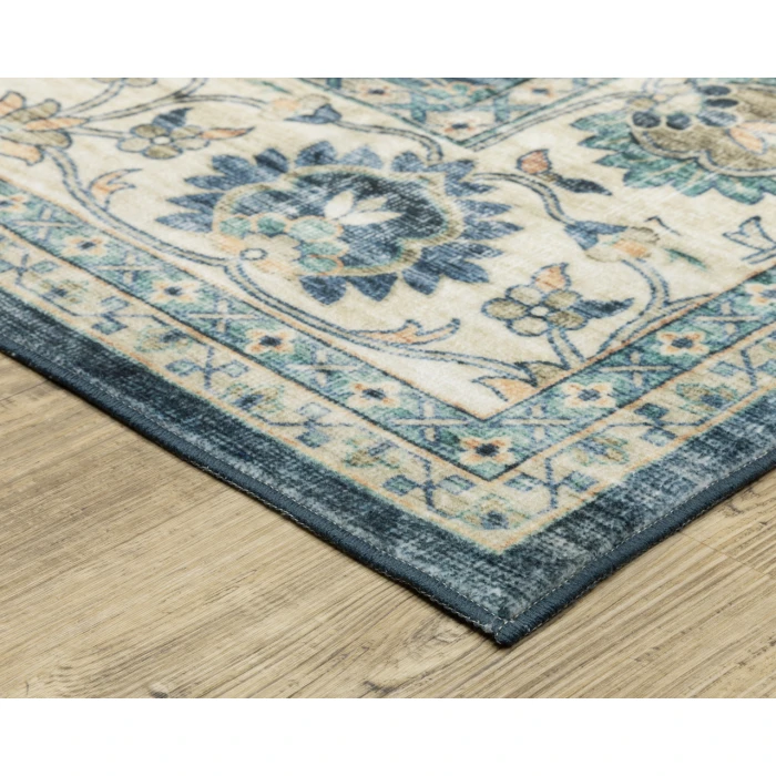 Oriental Weavers SUMTER sum02 Blue/Ivory Rug 2'X3'