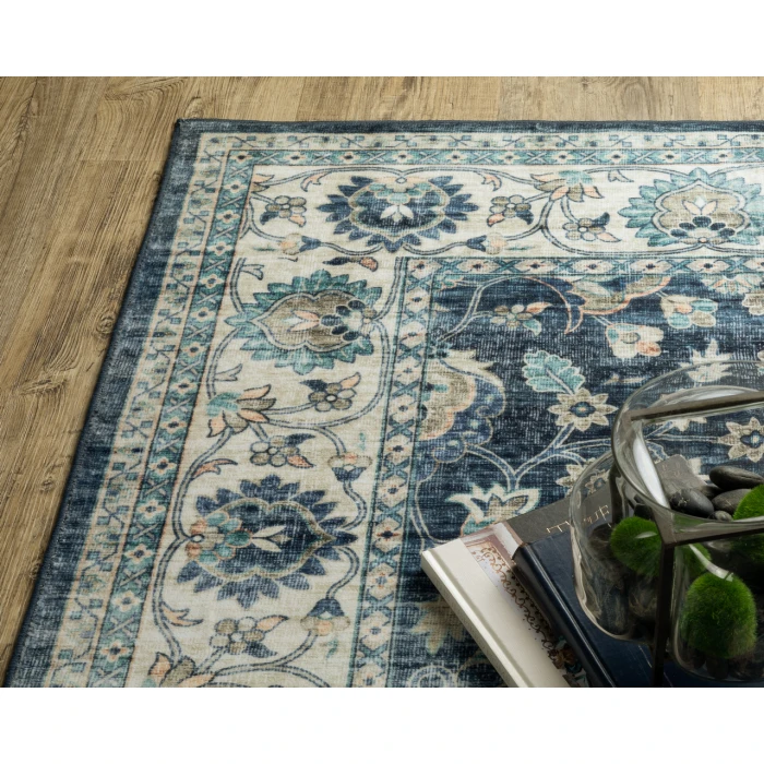 Oriental Weavers SUMTER sum02 Blue/Ivory Rug 2'X3'