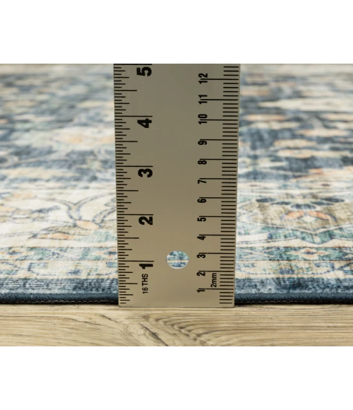 Oriental Weavers SUMTER sum02 Blue/Ivory Rug 2'X8'
