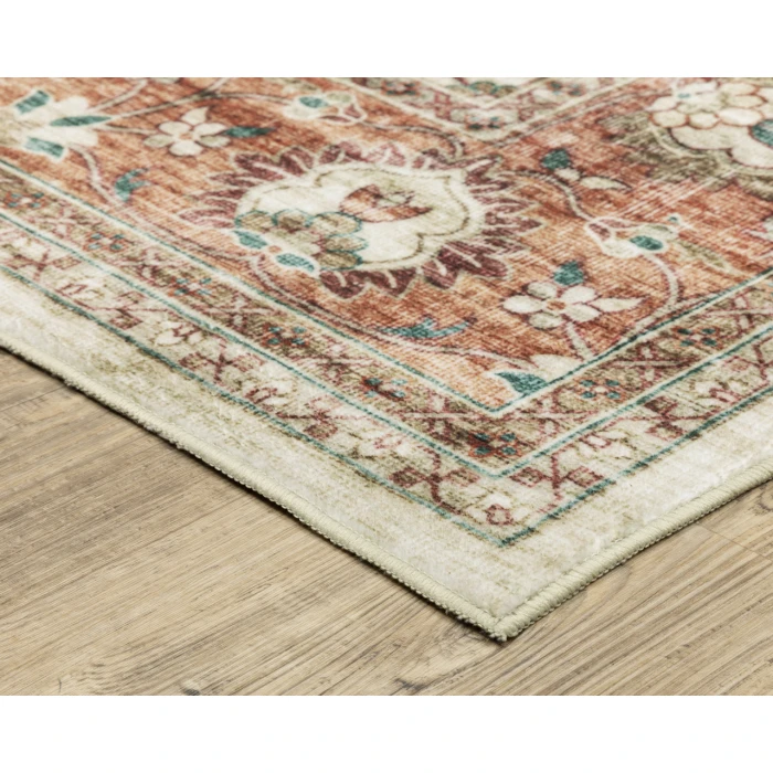 Oriental Weavers SUMTER sum03 Ivory/Rust Rug 5'X7'