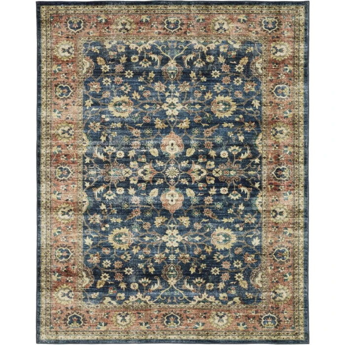 Oriental Weavers SUMTER sum04 Blue/Rust Rug 2'X3'