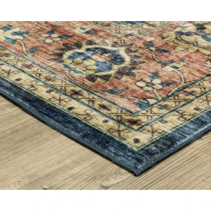 Oriental Weavers SUMTER sum04 Blue/Rust Rug 2'X3'
