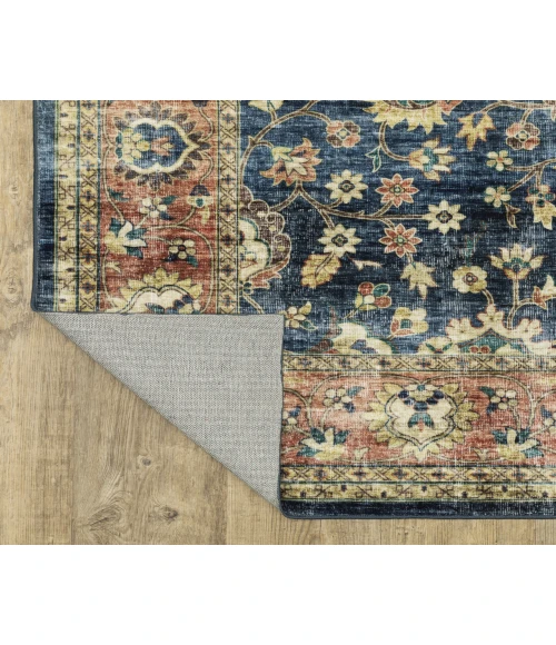 Oriental Weavers SUMTER sum04 Blue/Rust Rug 2'X3'