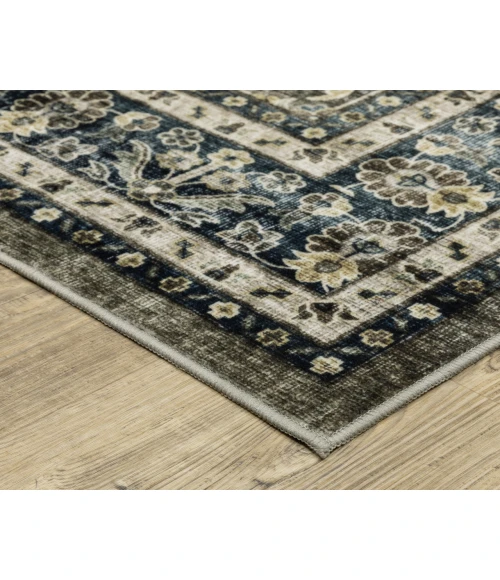 Oriental Weavers SUMTER sum06 Grey/Blue Rug 2'X8'