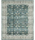 Oriental Weavers SUMTER sum08 Teal/Ivory Rug 2'X8'