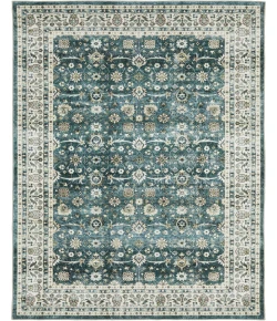 Oriental Weavers Sumter Sum08 Teal/ Ivory 2 Ft. X 8 Ft. Runner Rug
