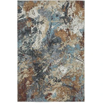 Oriental Weavers SUMTER sum13 Blue/Rust Rug 3' 6X5' 6