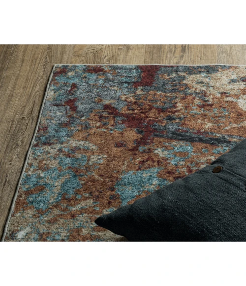 Oriental Weavers SUMTER sum13 Blue/Rust Rug 5'X7'