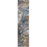 Oriental Weavers Sumter Sum13 Blue/ Rust 2 Ft. X 8 Ft. Runner Rug