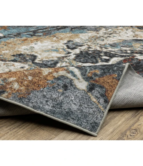 Oriental Weavers SUMTER sum13 Blue/Rust Rug 5'X7'