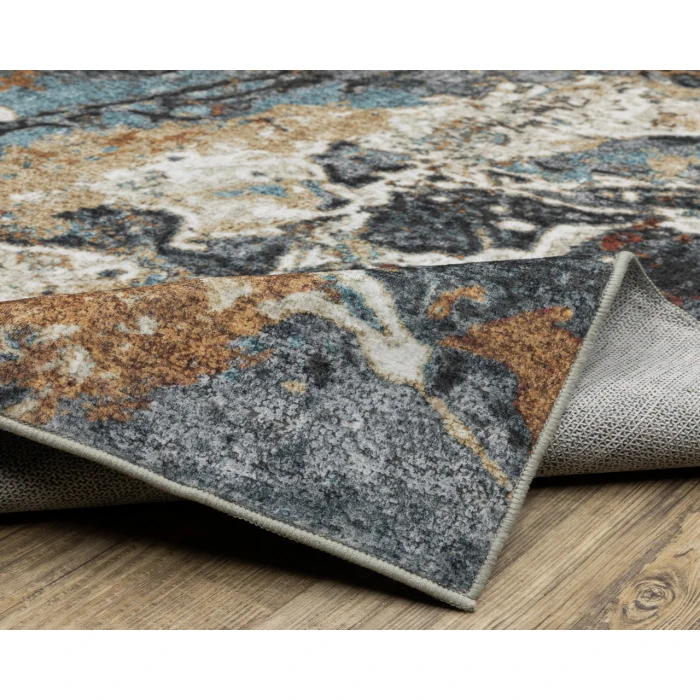 Oriental Weavers SUMTER sum13 Blue/Rust Rug 3' 6X5' 6