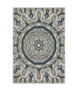 Oriental Weavers Torrey 072J1 Beige/ Blue Area Rug 6 ft. 7 in. X 9 ft. 2 in. Rectangle
