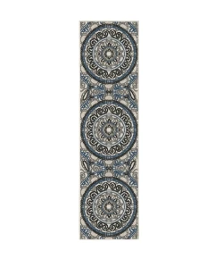 Oriental Weavers Torrey 072J1 Beige/ Blue Area Rug 1 ft. 10 in. X 7 ft. 3 in. Runner