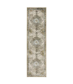 Oriental Weavers Venice 1104W Grey/ Blue Area Rug 2 ft. 3 in. X 7 ft. 6 in. Runner