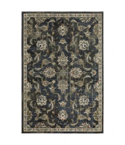 Oriental Weavers Venice 4333B Charcoal/ Blue Area Rug 6 ft. 7 in. X 9 ft. 2 in. Rectangle