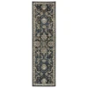 Oriental Weavers Venice 4333B Charcoal/ Blue Area Rug 2 ft. 3 in. X 7 ft. 6 in. Runner