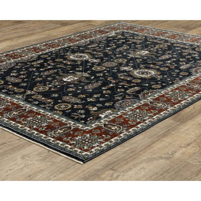 Oriental Weavers VIVIAN vi05a Navy/Red Rug 2' 3X7' 6