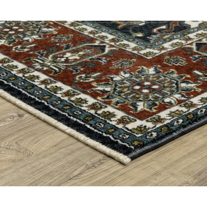 Oriental Weavers VIVIAN vi05a Navy/Red Rug 2' 3X7' 6