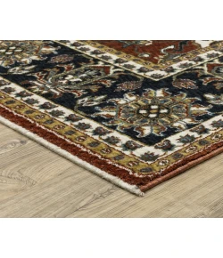 Oriental Weavers Vivian Vi05X Red/ Navy 6 Ft. 7 In. X 9 Ft. 6 In. Rectangle Rug