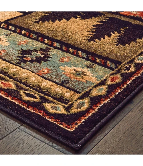 Oriental Weavers Area Rug Woodlands 1041C Black 1'10" X  7' 6" Runner