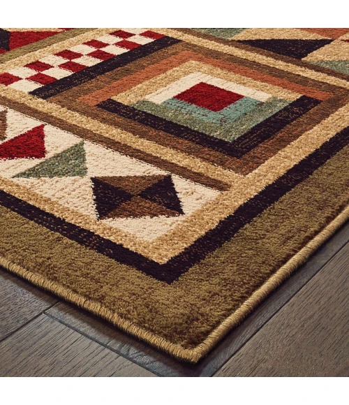 Oriental Weavers Area Rug Woodlands 9596A Brown 5' 3" X  7' 3"