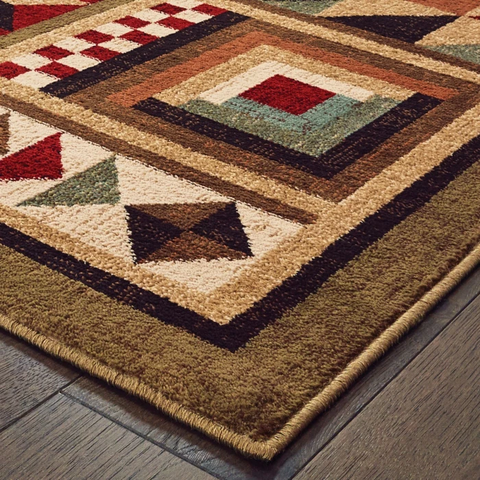 Oriental Weavers Area Rug Woodlands 9596A Brown 6' 7" X  9' 2"