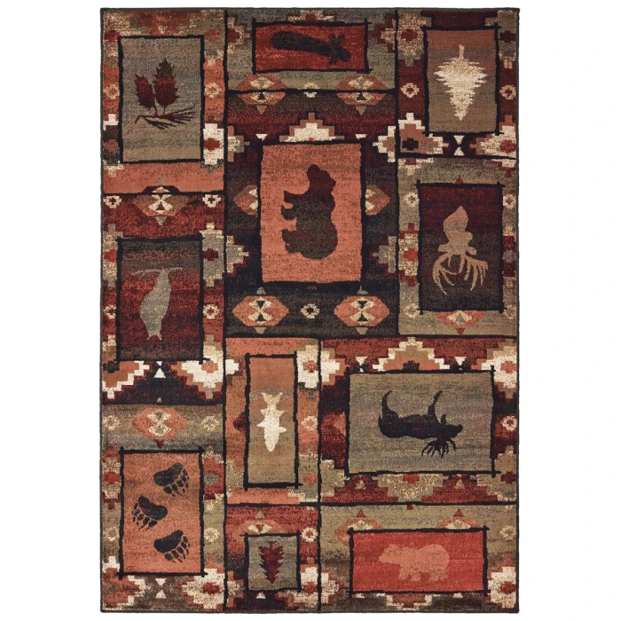 Oriental Weavers Area Rug Woodlands 9601D Brown 1'10" X  3'