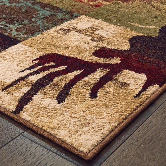 Oriental Weavers Area Rug Woodlands 9649A Brown 6' 7" X  9' 2"
