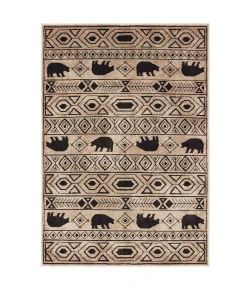Oriental Weavers Woodlands 9651A Ivory/ Black Area Rug 9 ft. 10 in. X 12 ft. 10 in. Rectangle