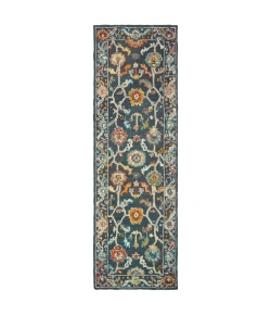 Oriental Weavers Zahra 75501 Blue/ Gold Area Rug 3 ft. 6 in. X 5 ft. 6 in. Rectangle