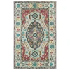 Oriental Weavers Zahra 75504 Grey/ Pink Area Rug 3 ft. 6 in. X 5 ft. 6 in. Rectangle