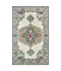 Oriental Weavers Zahra 75505 Ivory/ Grey Area Rug 3 ft. 6 in. X 5 ft. 6 in. Rectangle