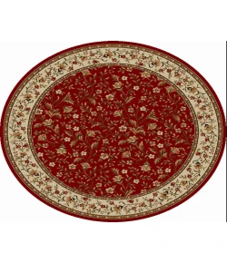 Radici USA Como 1593/1135/Red 5'3 Round Rug