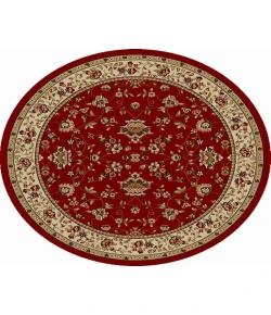 Radici USA Como 1597/1435/Red 5'3 Round Rug