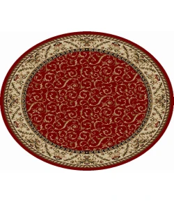Radici USA Como 1599/1535/Red 5'3 Round Rug