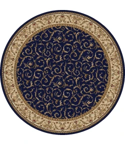 Radici USA Como 1599/1555/Navy 5'3 Round Rug