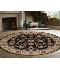 Radici USA Como 1592/1015/Black 5'3 Round Rug
