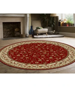 Radici USA Como 1593/1135/Red 5'3 Round Rug
