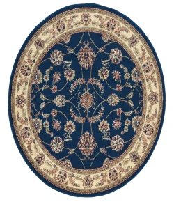 Radici USA Como 1596/1355/Navy 5'3 Round Rug