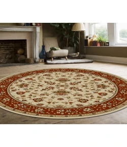 Radici USA Como 1597/1445/Ivory/Bric 5'3 Round Rug