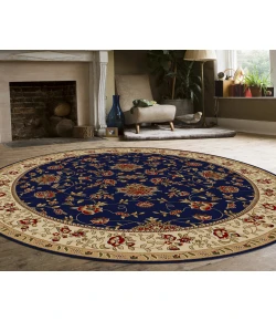 Radici USA Como 1597/1455/Navy 5'3 Round Rug