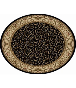 Radici USA Como 1599/1515/Black 5'3 Round Rug